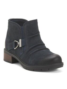 CLARKS COLLECTION Suede Hearth Clara Boots